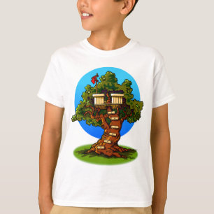T-shirt Cabane dans un arbre de bande dessinée