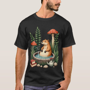T-shirt Cabane de vie lente au bain thermal du capybara Co