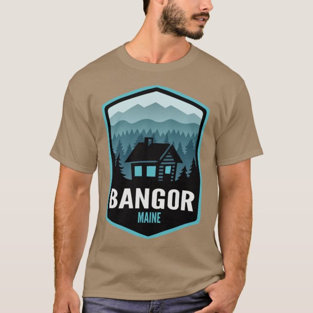 T-shirt Cabine de Bangor Maine Mountain (Devant)
