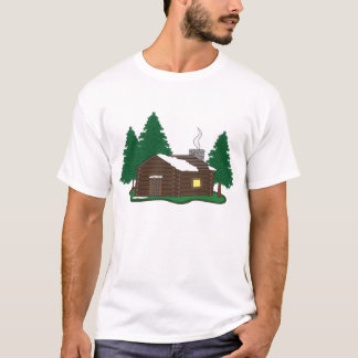 T-shirt Cabine de rondin dans les bois