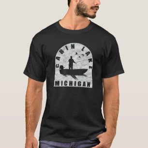 T-shirt Cabine Lake Fishing Michigan