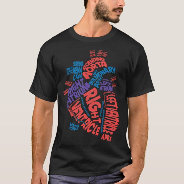 T-shirt Cabines de clapets cardiaques, soins infirmiers et (Devant)