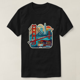 T-shirt Câble Golden Gate de San Francisco