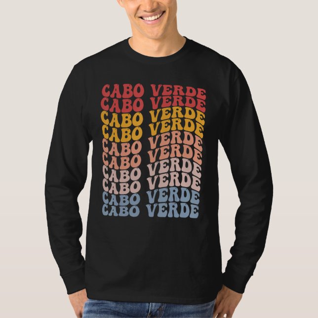 T-shirt Cabo Verde Groovy Retro Cape Verdean (Devant)