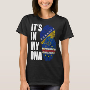 T-shirt Cabo Verdean Et Bosniaque Mélangent Le Drapeau D'A