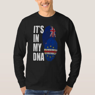 T-shirt Cabo Verdean Et Zealander Mélangent Le Drapeau ADN