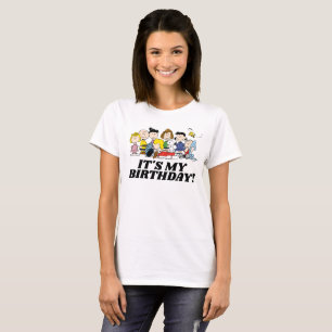T-shirt cacahuètes Charlie Brown et Gang C'est mon anniv
