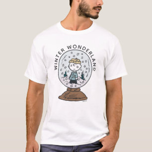 T-shirt cacahuètes Charlie Brown Snow Globe