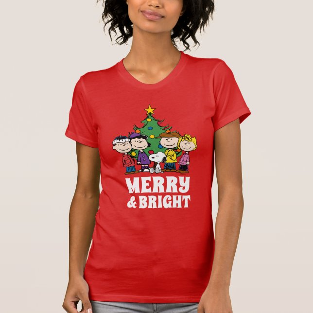 T-shirt cacahuètes | La Bande autour de l'arbre de Noël (Devant)