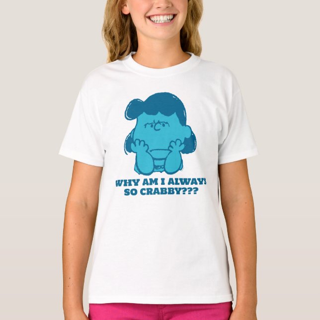 T-shirt cacahuètes | Lucy Who Says I'm Crabby? ? (Devant)