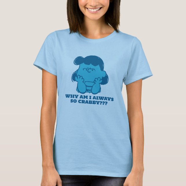 T-shirt cacahuètes | Lucy Who Says I'm Crabby? ? (Devant)