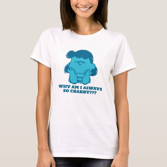 T-shirt cacahuètes | Lucy Who Says I'm Crabby? ? (Devant)