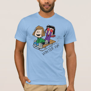 T-shirt cacahuètes   Pepperment Patty & Marcie Sled Riding
