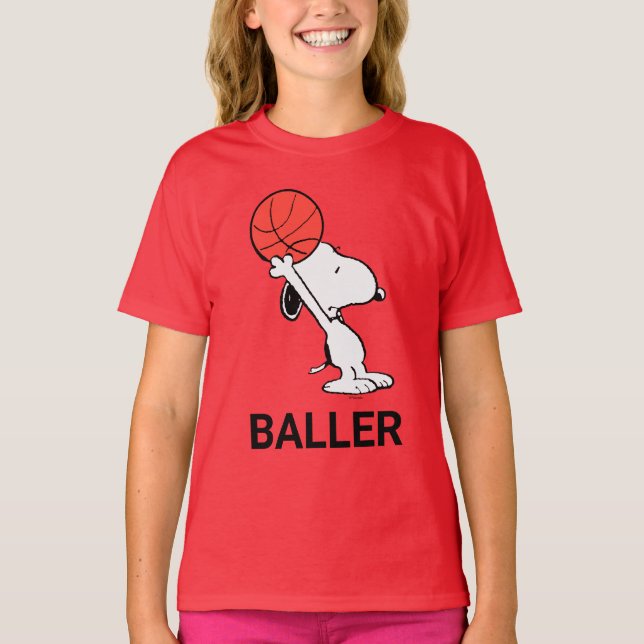 T-shirt cacahuètes | Snoopy Basketball Hoop Shot (Devant)