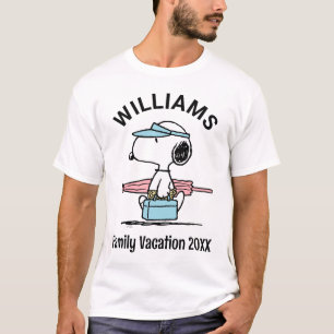 T-shirt cacahuètes Snoopy Beach Walk Vacances en famille