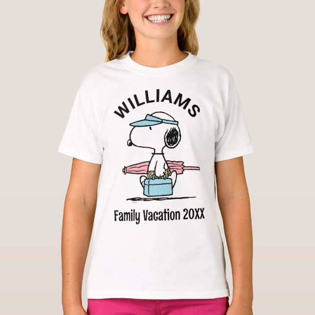 T-shirt cacahuètes | Snoopy Beach Walk Vacances en famille (Devant)