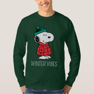 T-shirt cacahuètes   Snoopy Chat d'hiver et Casquette