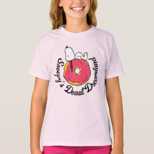 T-shirt cacahuètes   Snoopy Donut rose