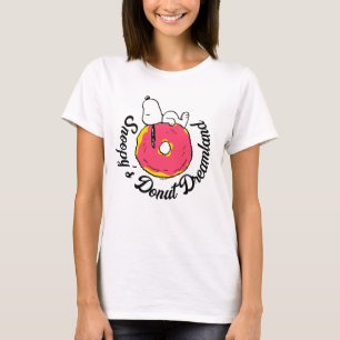 T-shirt cacahuètes   Snoopy Donut rose