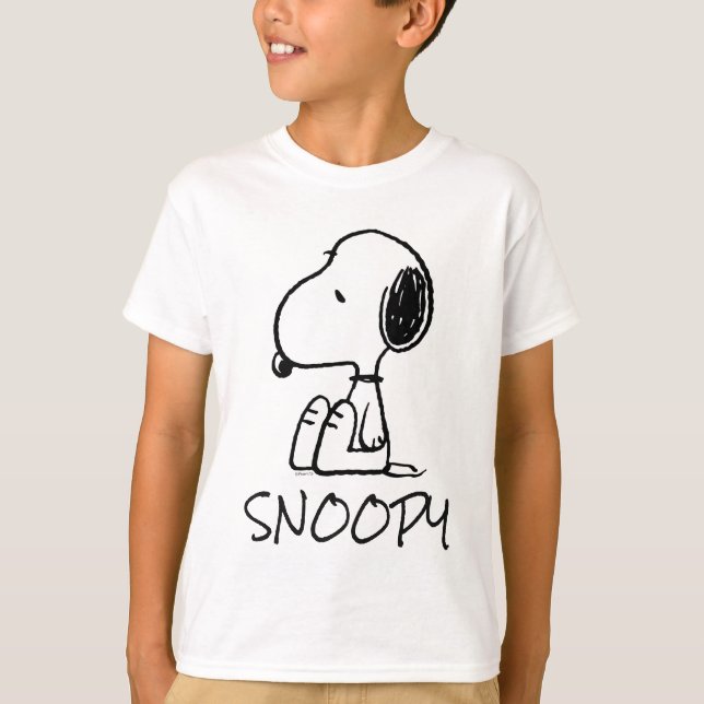 T-shirt cacahuètes | Snoopy En Bas (Devant)