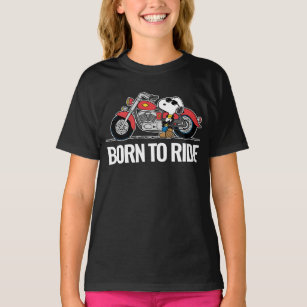 T-shirt cacahuètes   Snoopy et sa moto