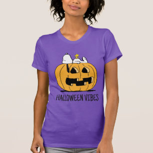 T-shirt cacahuètes Snoopy et Woodstock Jack-O-Lantern