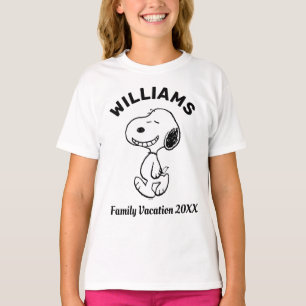 T-shirt cacahuètes Snoopy Famille Vacances