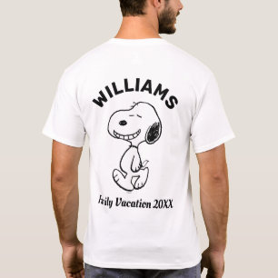 T-shirt cacahuètes   Snoopy Famille Vacances