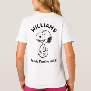 T-shirt cacahuètes   Snoopy Famille Vacances