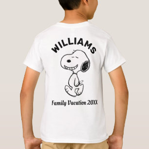 T-shirt cacahuètes Snoopy Famille Vacances