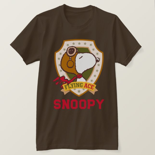T-shirt cacahuètes | Snoopy Flying Ace Badge (Design devant)