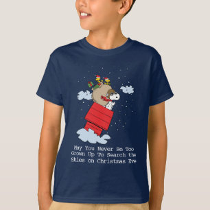 T-shirt cacahuètes   Snoopy l'As Volant à Noël