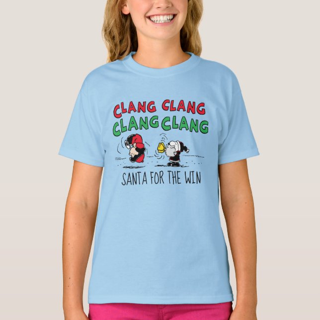 T-shirt cacahuètes | Snoopy Santa Claus & Lucy (Devant)