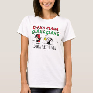 T-shirt cacahuètes Snoopy Santa Claus & Lucy