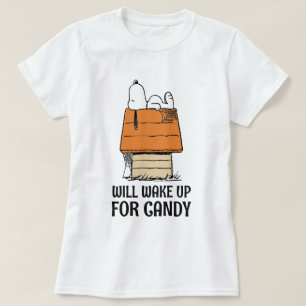 T-shirt cacahuètes   Snoopy Se Réveillera Pour Les Bonbons