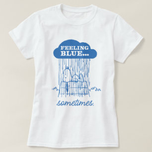 T-shirt cacahuètes   Snoopy Sentiment Bleu Est OK Aussi