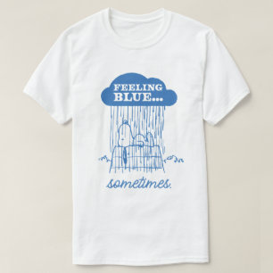 T-shirt cacahuètes Snoopy Sentiment Bleu Est OK Aussi