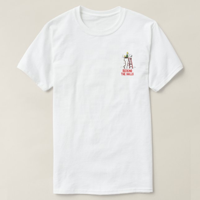 T-shirt cacahuètes | Snoopy & Woodstock Arbre de Noël (Design devant)