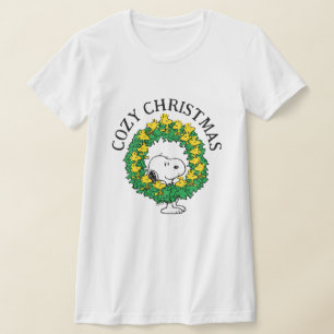 T-shirt cacahuètes Snoopy & Woodstock Chemise de Noël