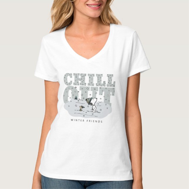 T-shirt cacahuètes | Snoopy & Woodstock Chill Out (Devant)