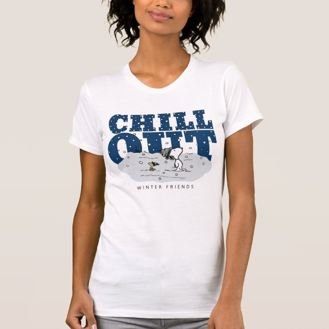 T-shirt cacahuètes | Snoopy & Woodstock Chill Out (Devant)