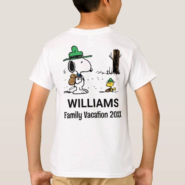 T-shirt cacahuètes | Snoopy & Woodstock Famille Vacances (Dos)
