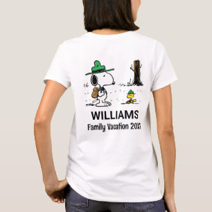 T-shirt cacahuètes Snoopy & Woodstock Famille Vacances