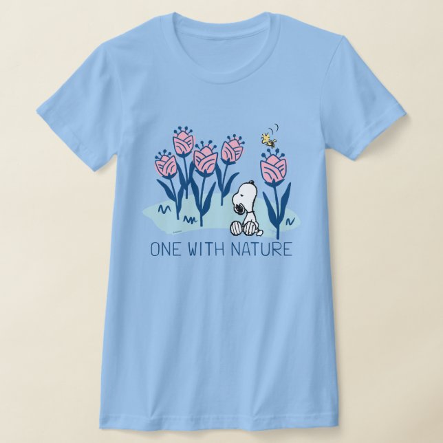 T-shirt cacahuètes | Snoopy & Woodstock Flower Garden (Poser)