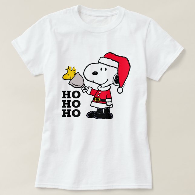 T-shirt cacahuètes | Snoopy & Woodstock Ho Ho Ho (Design devant)