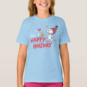 T-shirt cacahuètes   Snoopy & Woodstock Joyeuses Fêtes
