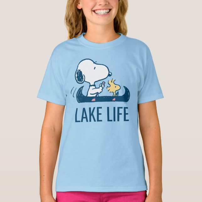 T-shirt cacahuètes | Snoopy & Woodstock Lake Life (Devant)