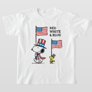 T-shirt cacahuètes   Snoopy & Woodstock Oncle Sams