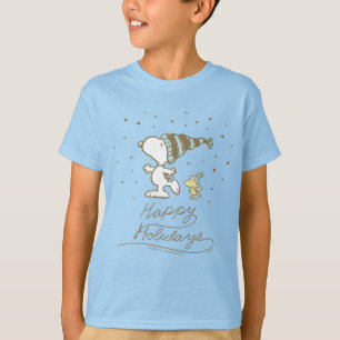 T-shirt cacahuètes   Snoopy & Woodstock Patinage d'hiver