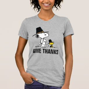 T-shirt cacahuètes   Snoopy & Woodstock Pilgrim